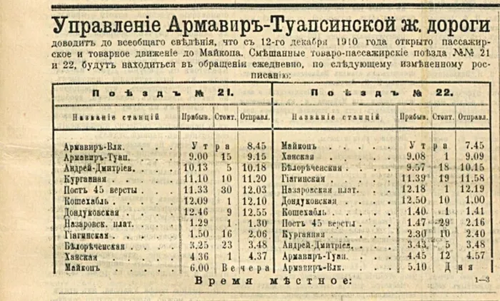4 Расписание